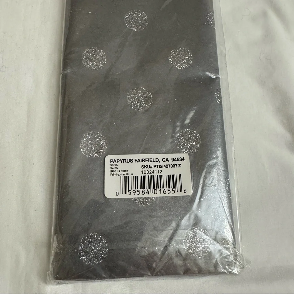 Papyrus Glitter Polka Dot Tissue Paper Lot